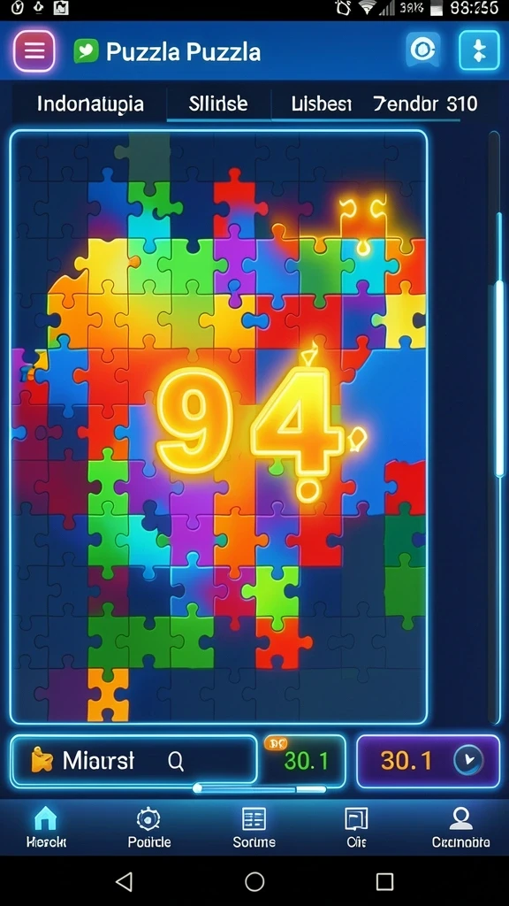 Pemandangan level yang menarik dan penuh warna.