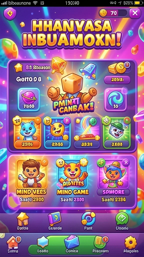 Tampilan awal permainan DOMTOTO yang menarik.