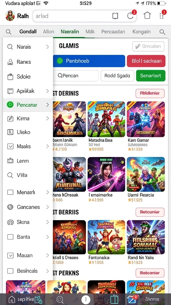 Screenshots permainan yang menunjukkan pengalaman bermain yang seru.