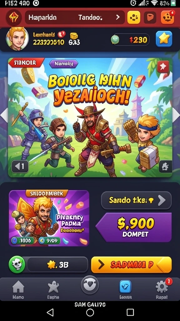 Fitur sosial untuk berbagi pengalaman bermain.
