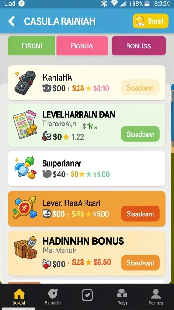 Tingkat kesulitan yang bervariasi di setiap level.