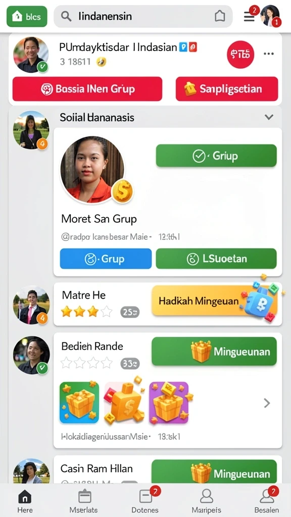 Menu utama yang intuitif dan mudah diakses.