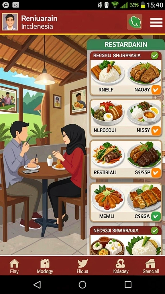 Karakter yang dapat dipilih dengan latar belakang unik.