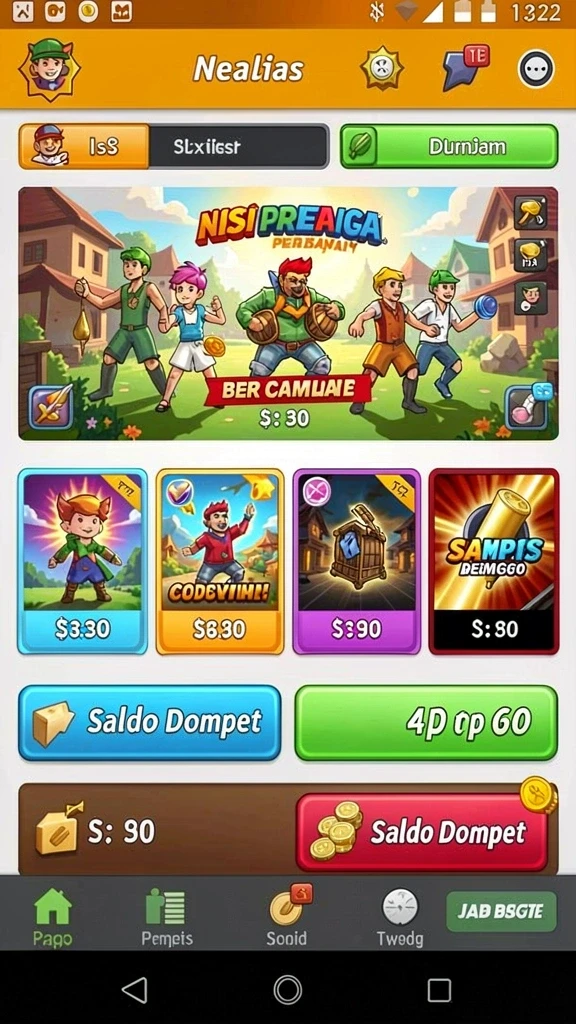 Level yang beragam dan penuh tantangan.