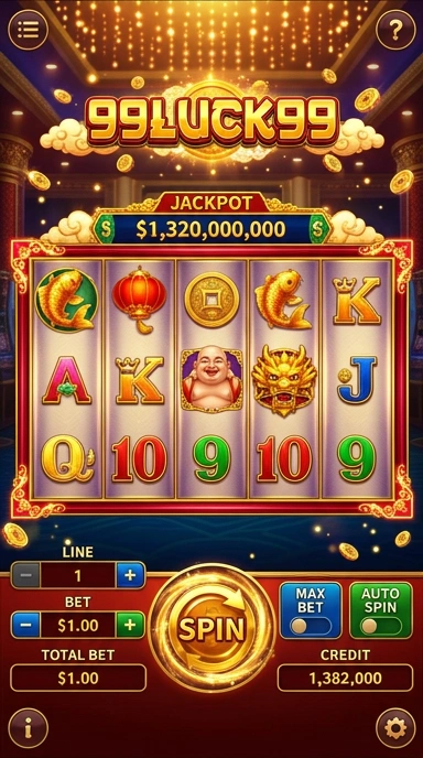 99luck99 — layar beranda